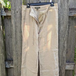 Tommy Bahama Beige Linen Straight Leg Pants Size 6